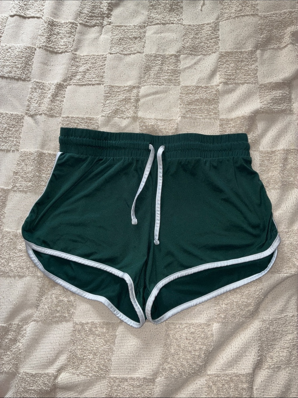 Rue21 Dark Green Athletic Shorts with White Trim